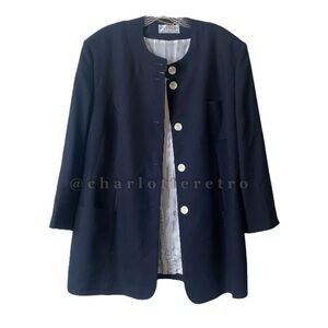 vtg GIVENCHY Navy Blazer